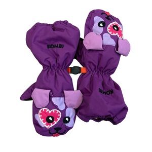 3/$20: Kombi Kids Purple Puppy Mittens (Medium, Age 4-5)